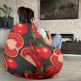 Tomato Black Background Bean Bag Cover