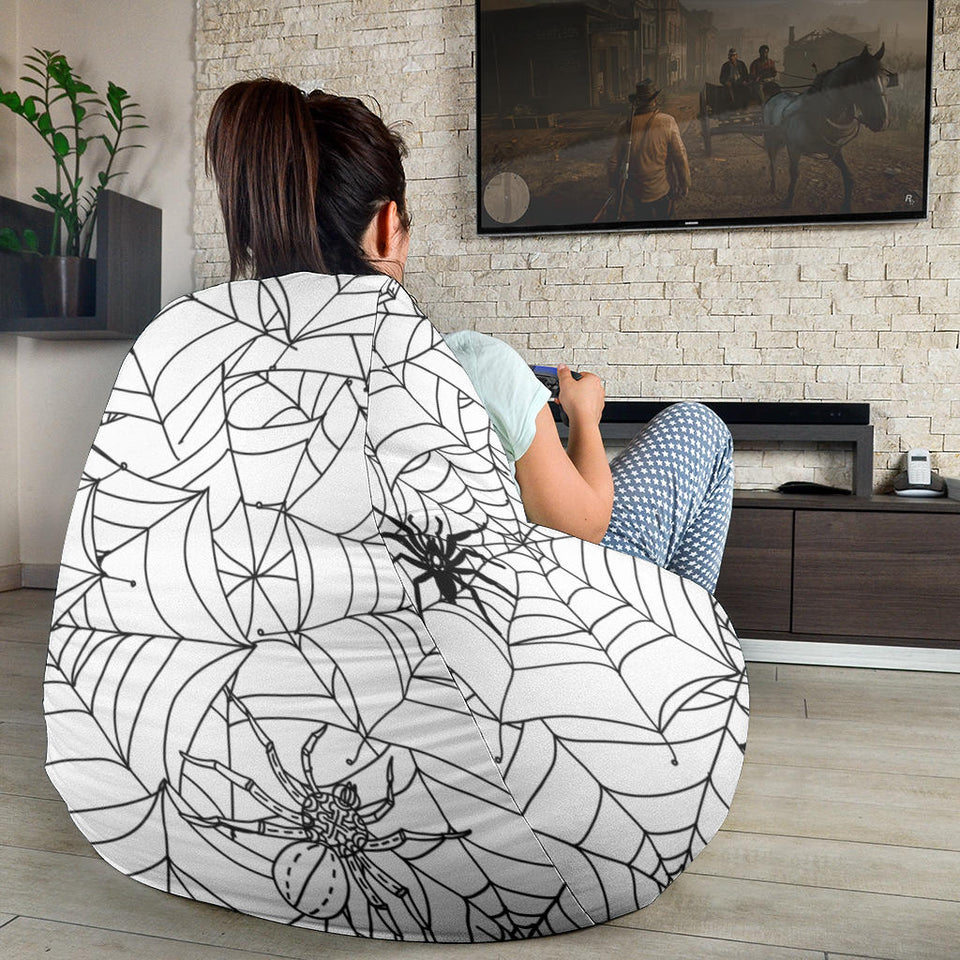 Spider Web Cobweb Pattern Bean Bag Cover