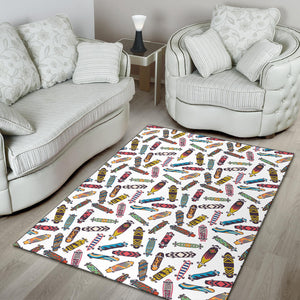Skate Board Pattern Print Design 05 Area Rug