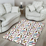 Skate Board Pattern Print Design 05 Area Rug