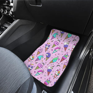 Cute Ice Cream Cone Animal Pattern Front Car Mats