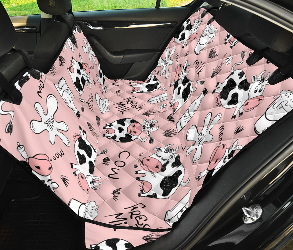Cows Milk Product Pink Background Dog Car Seat Covers