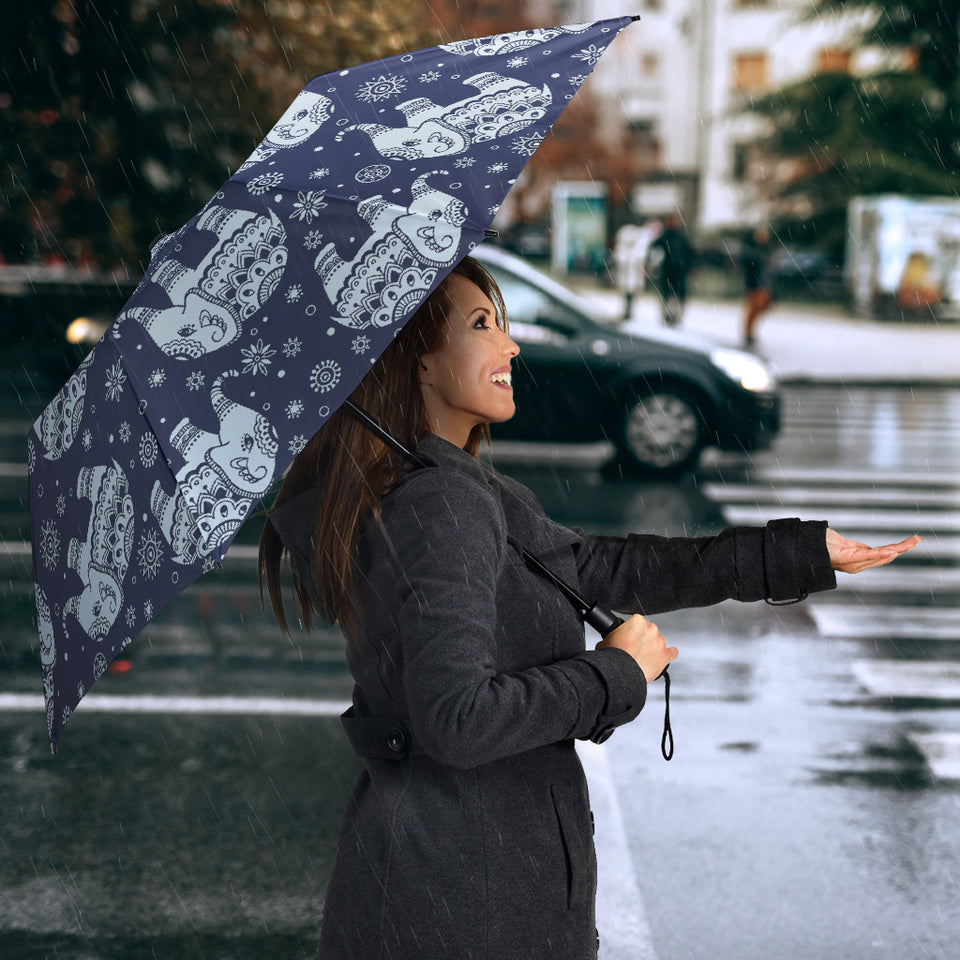 Elephant Tribal Design Pattern Umbrella