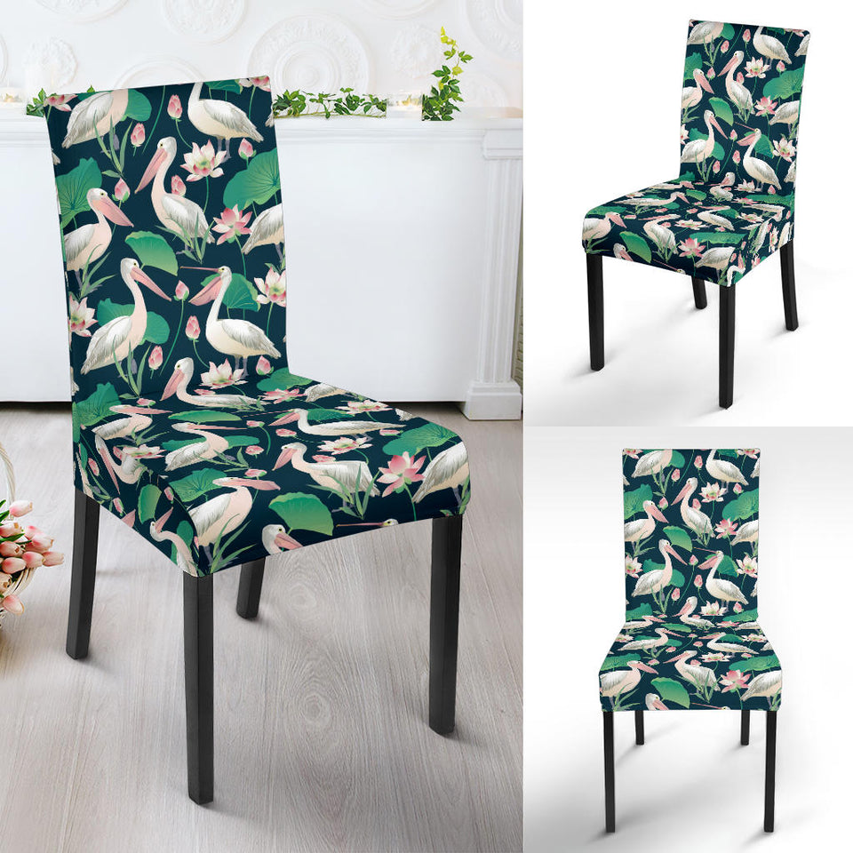 Pelican Pattern Print Design 03 Dining Chair Slipcover