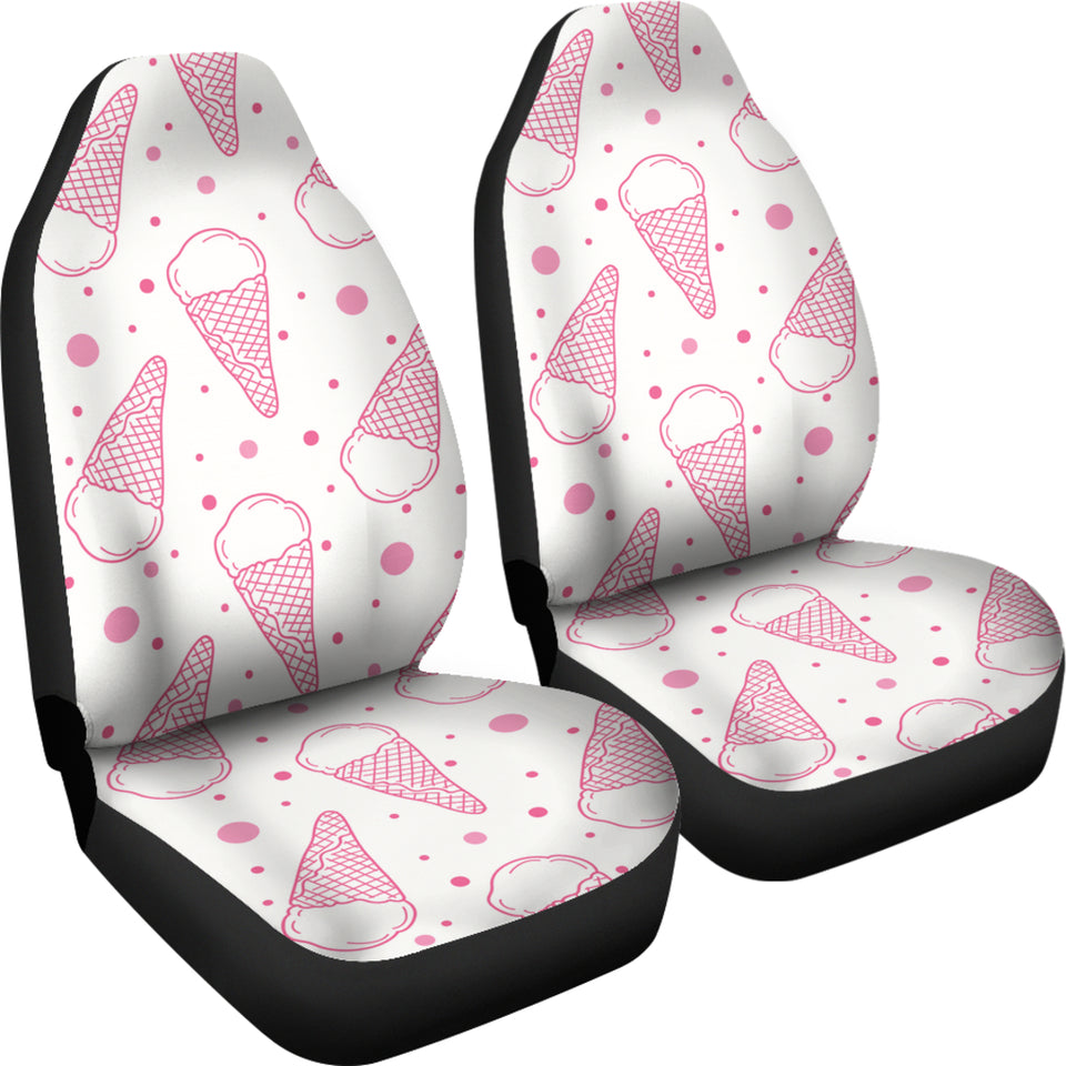 Hand Drawn Ice Cream Pattern Universal Fit Car Seat Covers