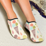 Ice Cream Cone Pattern Aqua Shoes