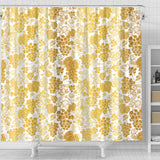 Gold Grape Pattern Shower Curtain Fulfilled In US