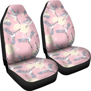 Japanese Crane Rose Pattern Universal Fit Car Seat Covers