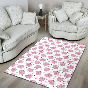 Pig Pattern Print Design 03 Area Rug
