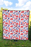 British Pattern Print Design 01 Premium Quilt