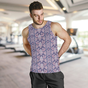 Indian Batik Style pattern Men Tank Top