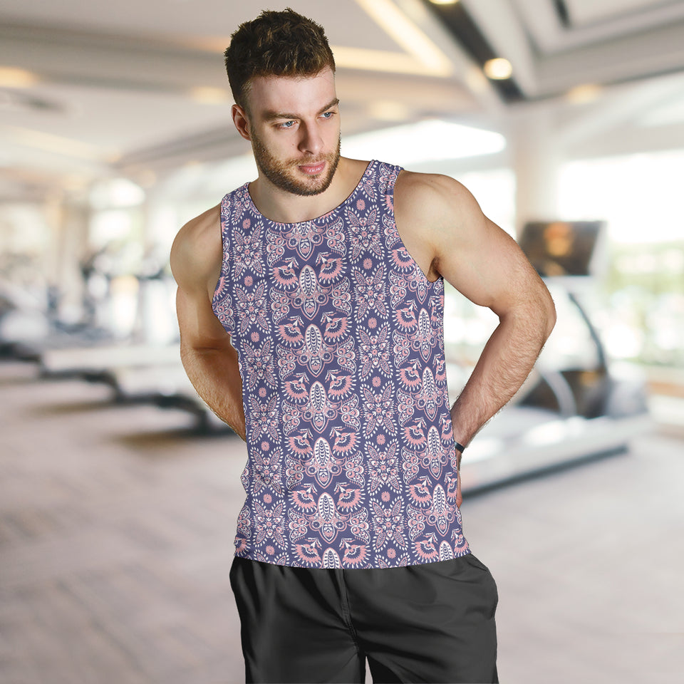 Indian Batik Style pattern Men Tank Top