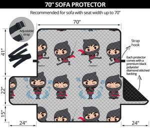 Cute ninja pattern Sofa Cover Protector