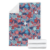 Hand Drawn Colorful Starfish Premium Blanket
