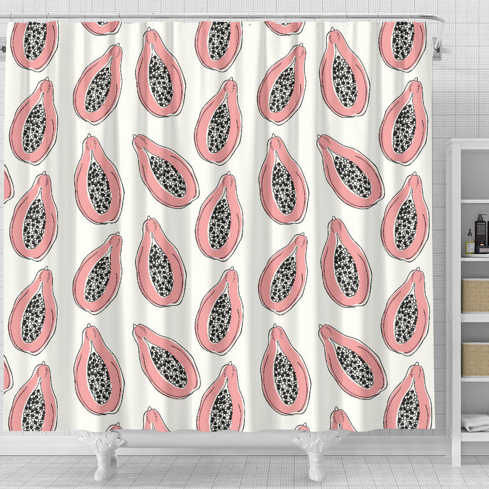 Papaya Pattern Shower Curtain Fulfilled In US
