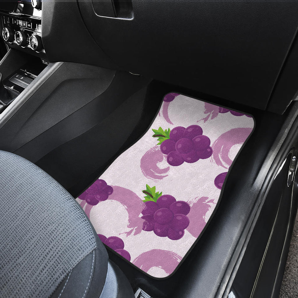 Cute Grape Pattern Front And Back Car Mats