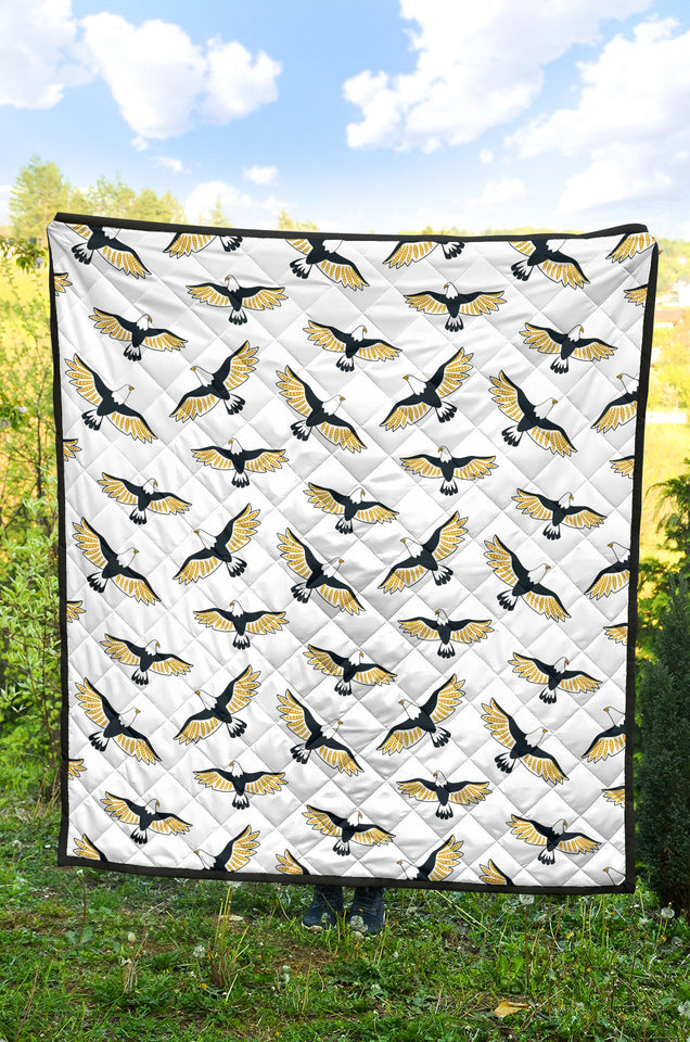 Eagle Pattern Print Design 03 Premium Quilt