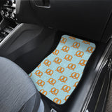 Pretzels Pattern Print Design 03 Front and Back Car Mats