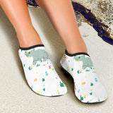 Cute Rhino Pattern Aqua Shoes