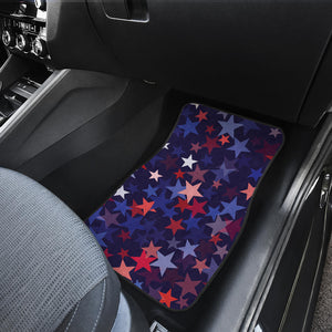 Red Blue Star Pattern Front Car Mats