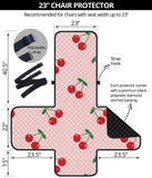 cherry pattern pink background Chair Cover Protector