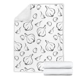 Garlic Pattern Black White Premium Blanket