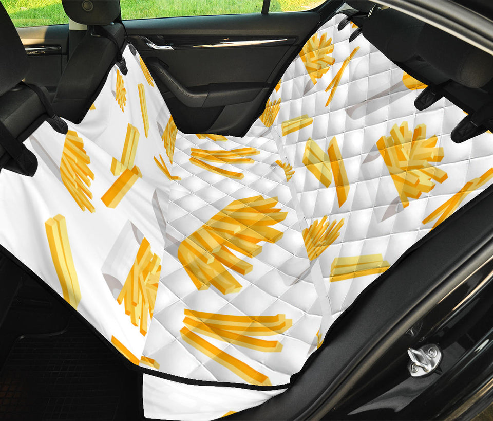 French Fries White Paper Box Pattern Dog Car Seat Covers