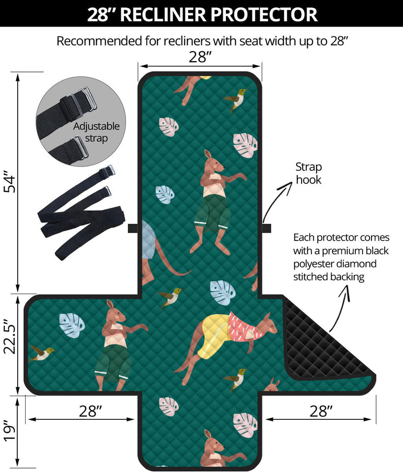Kangaroo leaves pattern Recliner Cover Protector