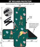 Kangaroo leaves pattern Recliner Cover Protector