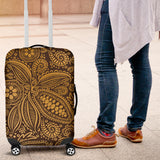 Cocoa Beans Tribal Polynesian Pattern Background Luggage Covers