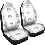 Cute Siberian Husky Pattern  Universal Fit Car Seat Covers
