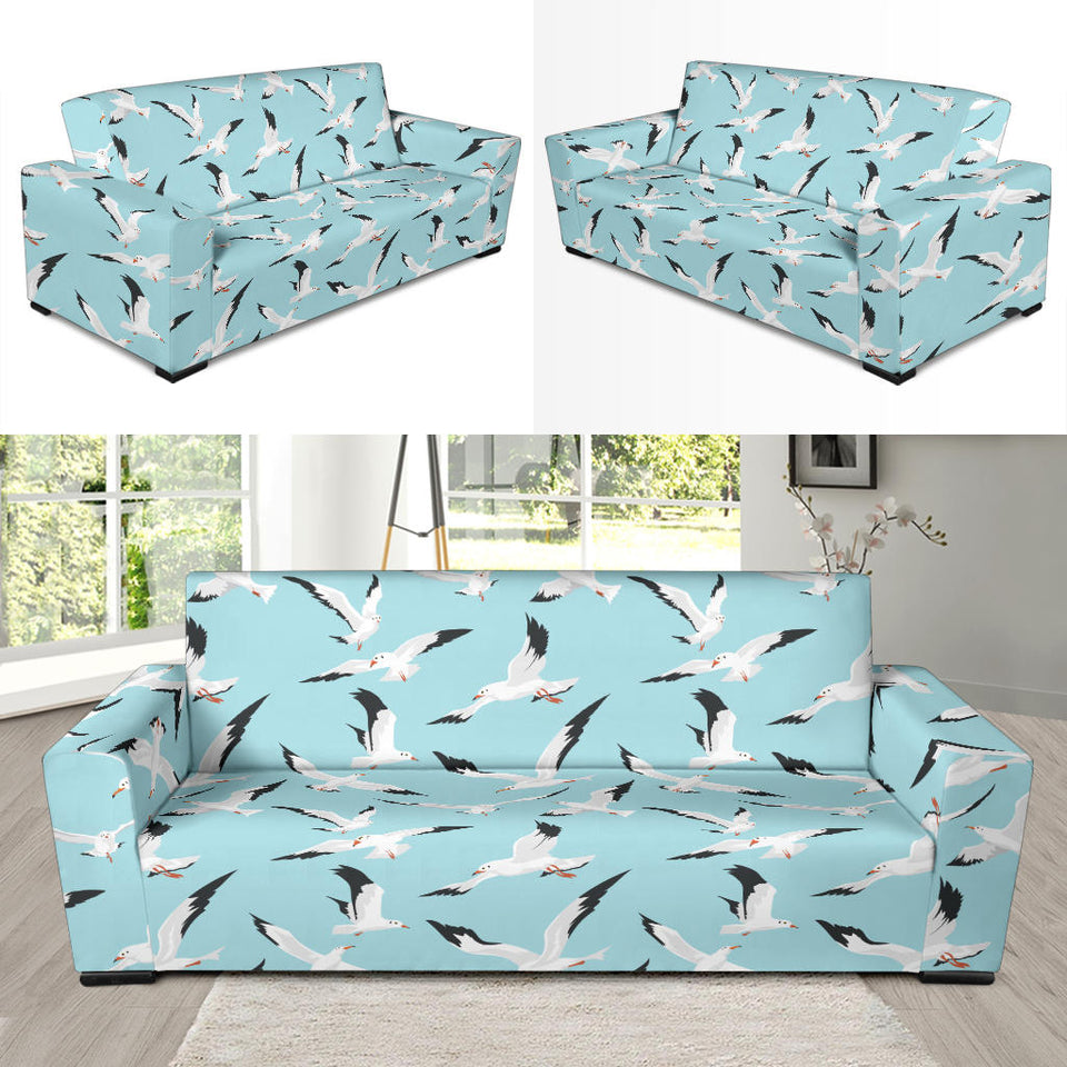 Seagull Pattern Print Design 01  Sofa Slipcover