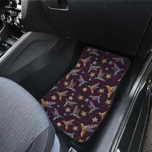 Hummingbird Pattern Print Design 04 Front and Back Car Mats