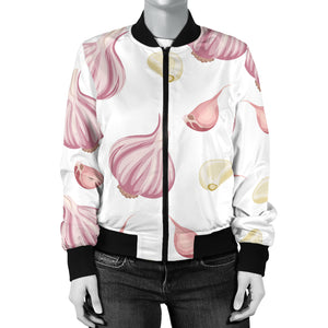 Garlic Pattern Women'S Bomber Jacket