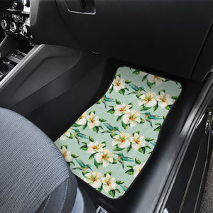Hummingbird Pattern Print Design 01 Front and Back Car Mats