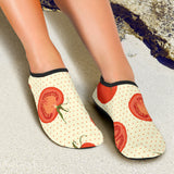 Tomato Dot Background Aqua Shoes