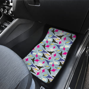 Stingray Pattern Print Design 01 Front Car Mats