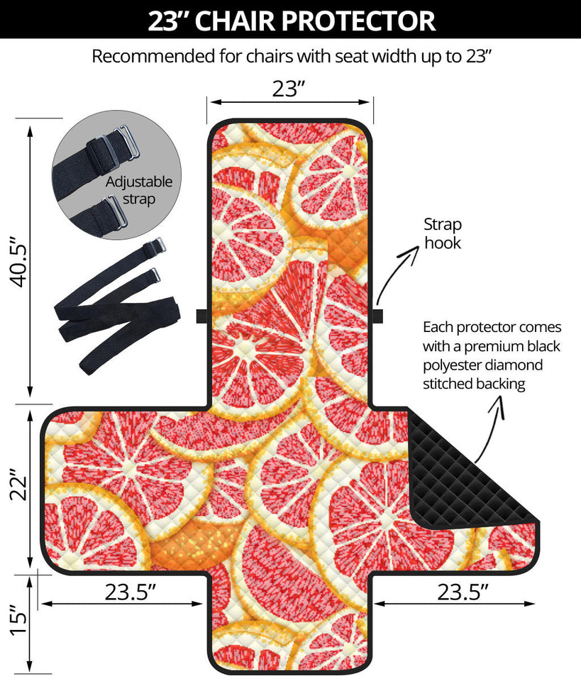 Tropical grapefruit pattern Chair Cover Protector