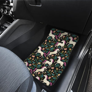 Unicorns Forest Background Front Car Mats