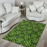 Green Hop Patternn Area Rug