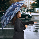 Blue Camo Camouflage Pattern Umbrella