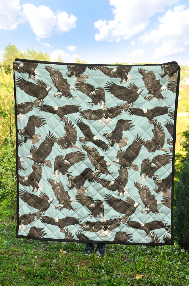 Eagle Pattern Print Design 01 Premium Quilt