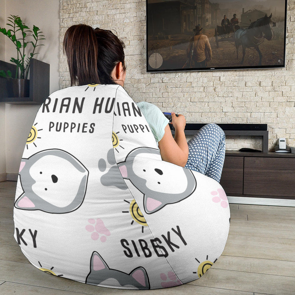 Siberian Husky Design Pattern Bean Bag Cover