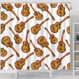 Paint Guitar Pattern Shower Curtain Fulfilled In US