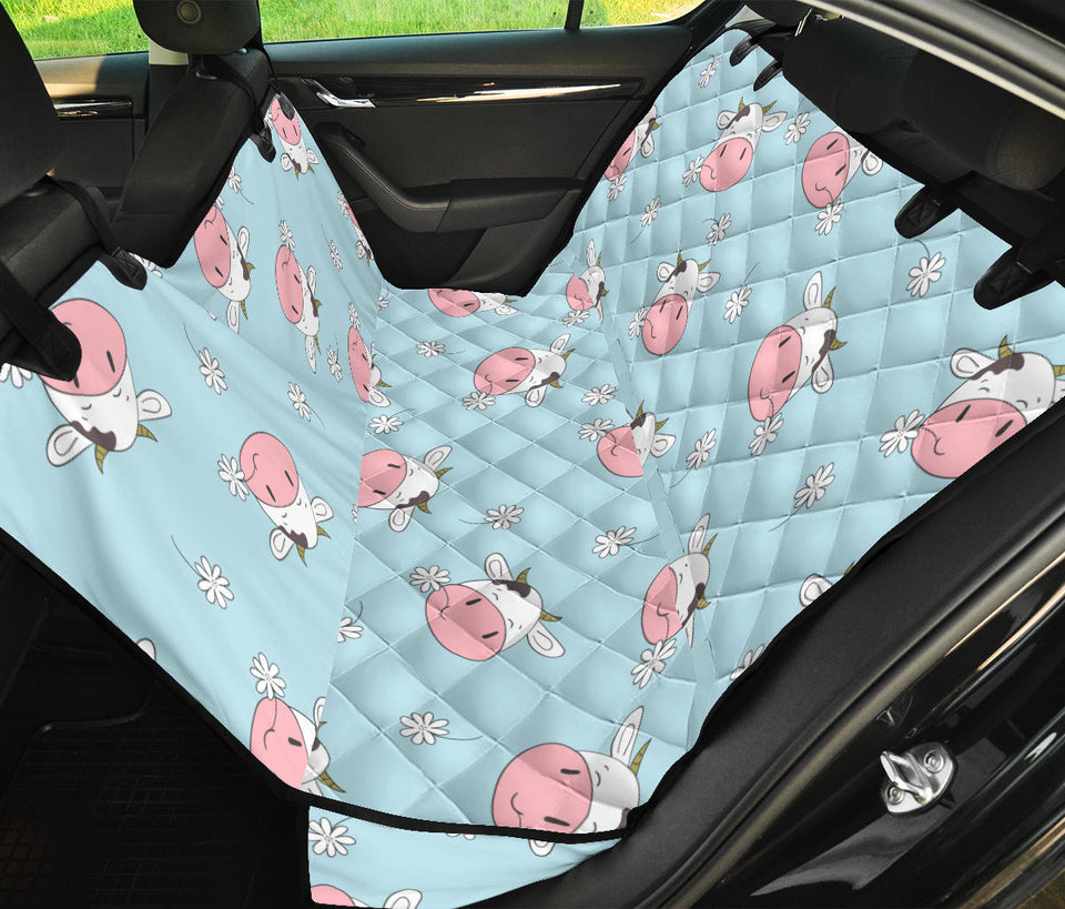 Cute Cow Flower Pattern Dog Car Seat Covers
