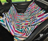 Colorful Zebra Skin Pattern Dog Car Seat Covers