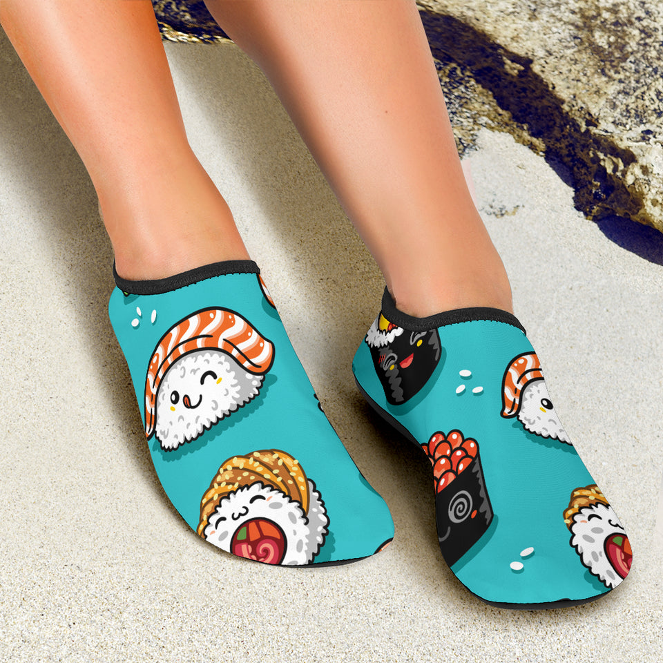 Cute Sushi Pattern Aqua Shoes