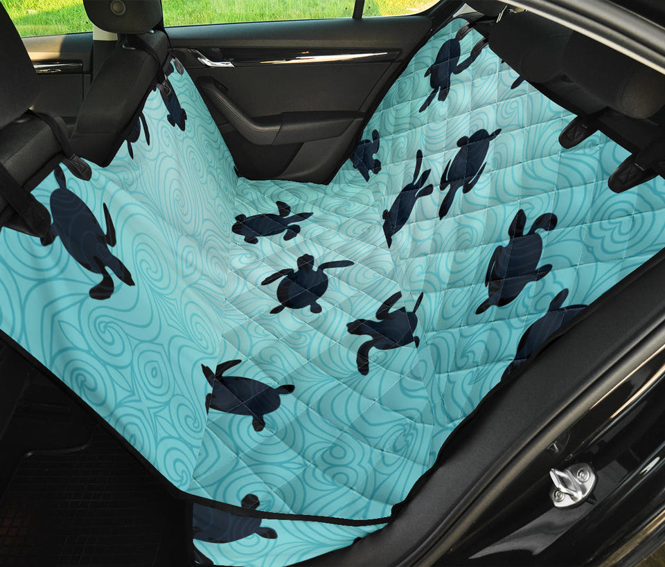 Sea Turtle With Blue Ocean Backgroud Dog Car Seat Covers