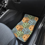 Dice Pattern Print Design 05 Front and Back Car Mats