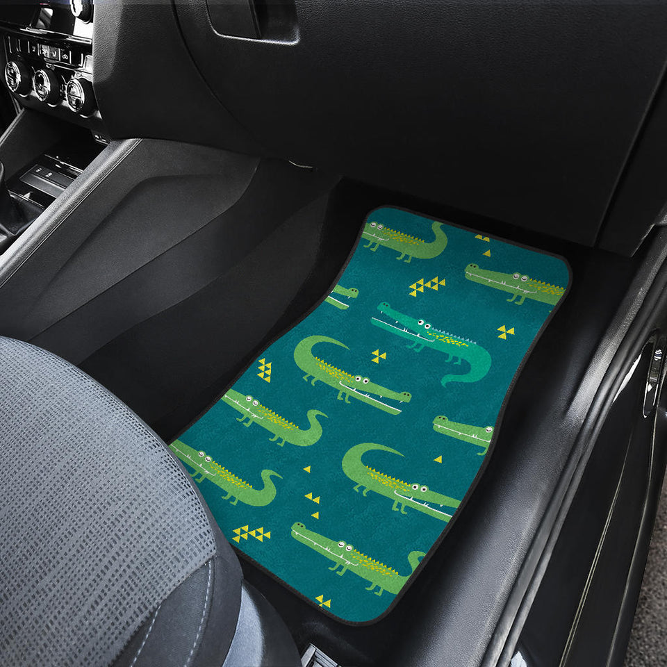 Crocodile Pattern Front And Back Car Mats